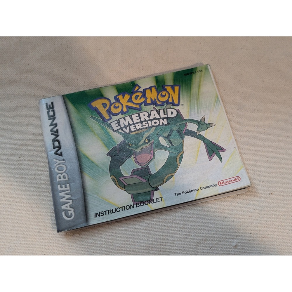 Pokemon Emerald Version Game Boy Advance GBA Instruction Booklet Manual Only
